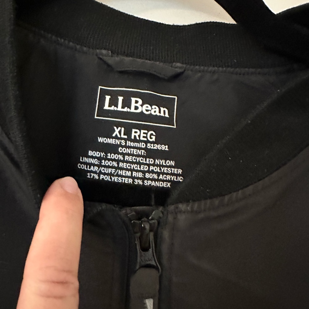 L.L. Bean black bomber jacket - Picture 4 of 4